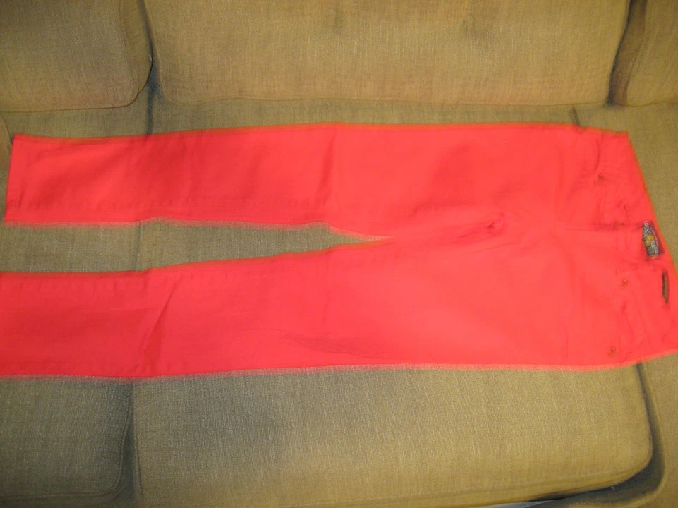 MUY BONITOS Pantalones de mezclilla ajustados Lucky Brand Zoe talla 16 niñas rojo entrepierna 27,5" Foto 2 de 4