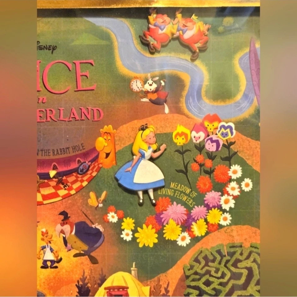 Juego de prendedores Disney WDI D23 - Mapa de Alicia en el País de las Maravillas LE 400 en caja D23 Expo 2024 Nuevo Foto 4 de 4