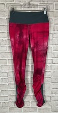 Nike Leggings Girls Sz L Raspberry Gray Dri-Fit Tight Fit Training Ribbed Legs