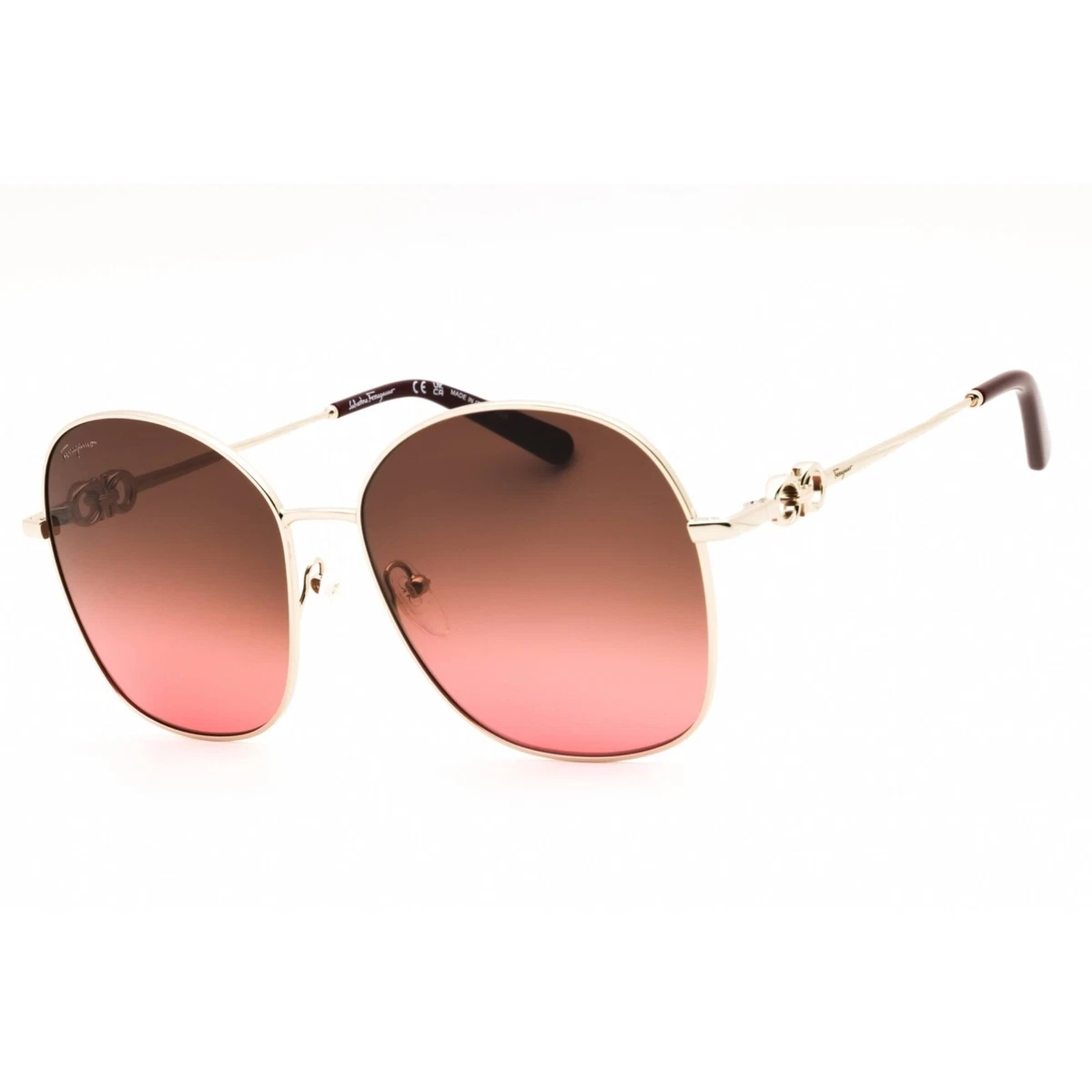 Salvatore Ferragamo SF774S Oversized Cat Eye Sunglasses Pink Brown Italy Amazon.com: Salvatore Ferragamo Beige Cat Eye Ladies  main image 4