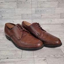 Men's Mason Velvet Brown Leather Lace Up Oxfords Dress Shoes Size 10 E