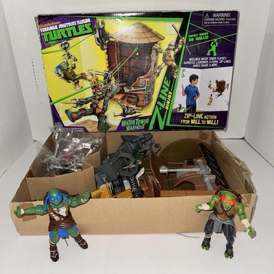 2013 TMNT Water Tower Washout Playset Boxed + Leo & Mikey Figures Boxed Z Line