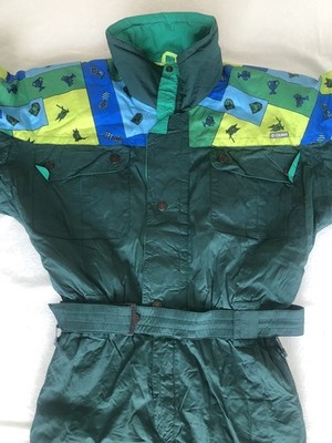 Vintage 80 s Herren Colmar All In One Skianzug Gr. Taille 36/38  #336