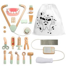 Doctor Kit 19Pcs Medical Toy Set with Stethoscope Syringe Thermometer Tooth