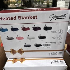 72”x84” Electric Heated Blanket By Homemate With 10 Heat Settings - Green NEW