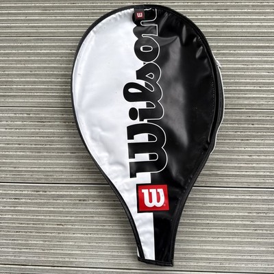 Vintage Wilson Tennis Racket Head Cover (only) Black White Rare Accessories Gear