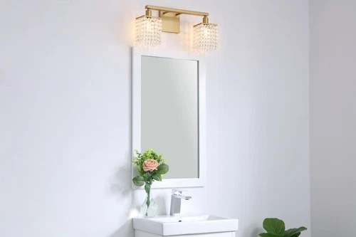 Elegant Lighting LD7008 Phineas 2 Light 18"W Bathroom Vanity - Black - Picture 12 of 12