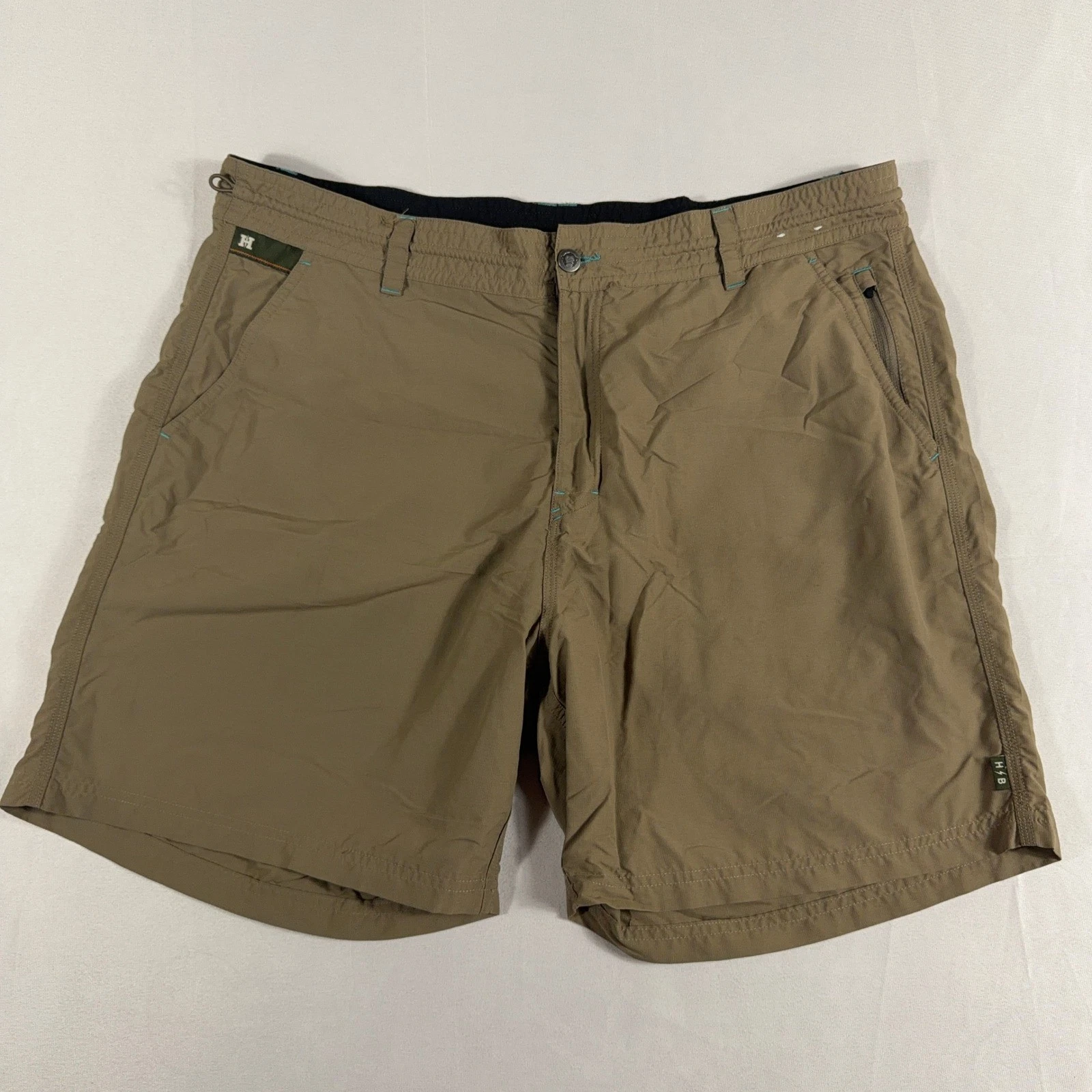 Howler Bros Horizon Hybrid Short Quick-Dry Nylon Ripstop Fishing Mens Brown 40