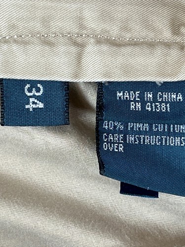 Polo Ralph Lauren Chino Shorts Men's Size 34 Khaki Cotton Flat Front Casual - Picture 9 of 11
