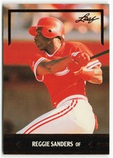 1991 Reggie Sanders Leaf Gold Rookies - Cincinnati Reds