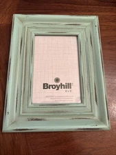 Broyhill 4x6 Green Wood Picture Frame Rustic Country Photo Frame Home Decor NEW