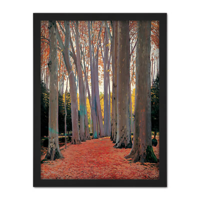Santiago Rusinol Avenue Of Plane Trees Large Framed Art Print