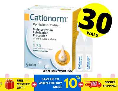 Cationorm Ophthalmic Emulsion 30's X 0.4ml Vial Eye Drops