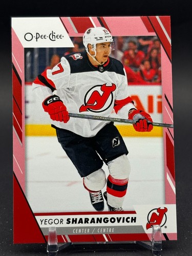 Yegor Sharangovich 2023-24 O-Pee-Chee Red Border Parallel #120 Devils