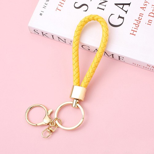 Metal Keychain PU Leather Rope Strap Keyring Chain Key Fob For Unisex Gift - Picture 18 of 30