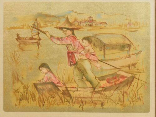 Edna Hibel SAMPAN Signed Numbered Lithograph (SLH3) - Picture 2 of 18