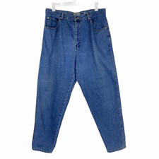 Bugle Boy 609 Easy Fit Relaxed Leg VTG Vintage Blue Denim Mom Jeans Sz 18 Short