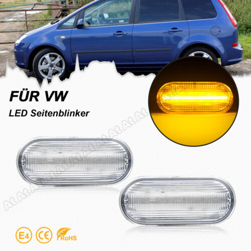 LED side indicators for VW BORA, GOLF 3, GOLF 4, LUPO, PASSAT,VENTO, FOX|CLEAR GLASS - Picture 1 of 9