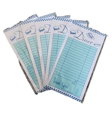 Diner "Can I Take Your Order" Pad 15 Sheets 5 Packs Amscan Thank You