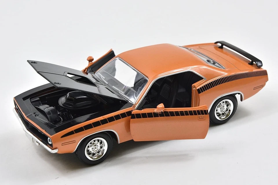 Plymouth Cuda 1970 Orange Arancione Newray New Ray Muscle Car  1:25 Nuovo 1/25 - Immagine 2 di 4