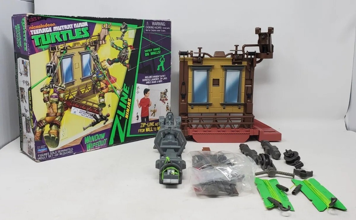 TMNT Window Wipeout Z-Line Ninja Playset Nickelodeon 2013
