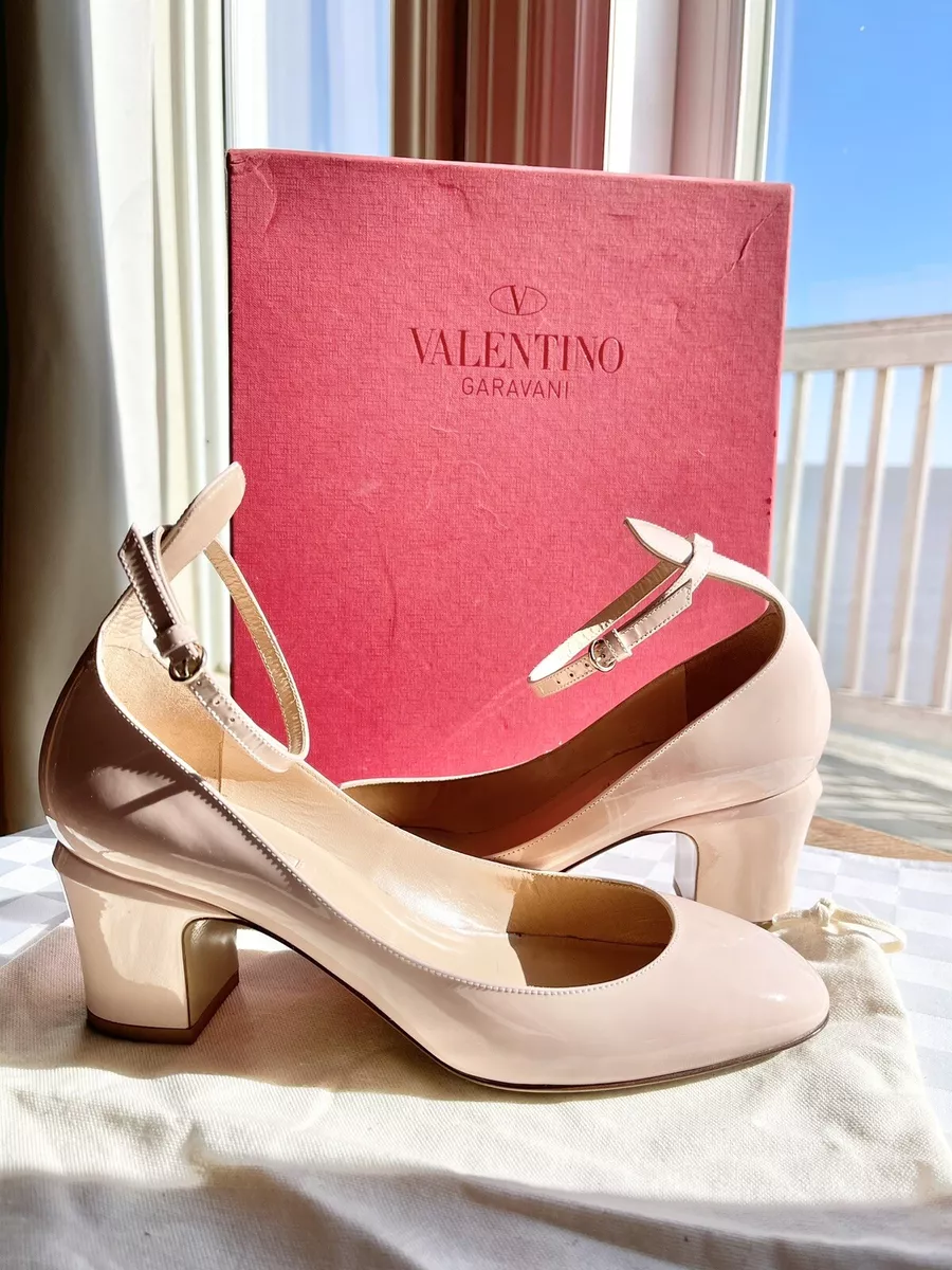 VALENTINO Garavani Tango Light Pink Patent Leather Halo Strap Size 39/9M | eBay