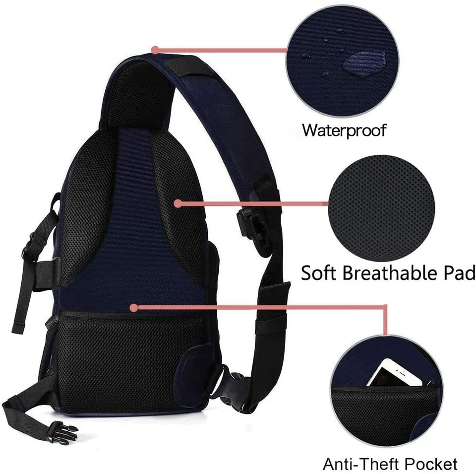 Waterproof Camera Bag Case DSLR/SLR/Mirrorless Backpack for Nikon Canon Sony - Image 4 of 4