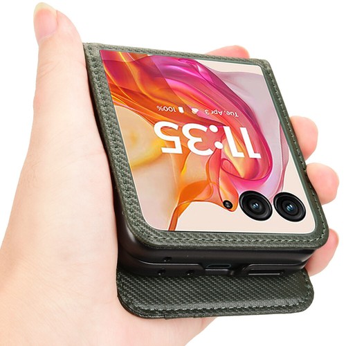 Luxury Slim PU Leather Flip Wallet Phone Case For Motorola MOTO Razr 50/50 Ultra - Picture 28 of 35