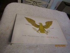 Vintage Oem The Triumphant 1958 Imperial Fold Out Brochure Vintage Oem The Triumphant 1958 Imperial Fold Out Brochure