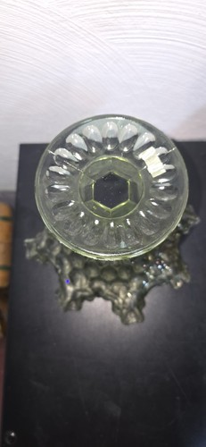 Fenton Thumbprint Colonial Green Ruffled Vintage Candy Dish - Picture 4 of 7