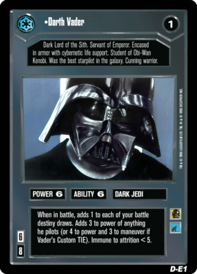 SWCCG Premiere Dark Side C/U/R Singles [choose card] Star Wars CCG