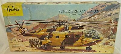Heller #1040 Super Frelon S.A. 321 1:35 Scale Open Box - NOS