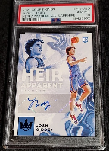 PSA 10 POP 2 RC AUTO #'d /25 JOSH GIDDEY SSP SAPPHIRE ROOKIE 2021-22 Court Kings