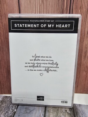 Stampin' UP! STATEMENT OF MY HEART Stamp love share create make a difference