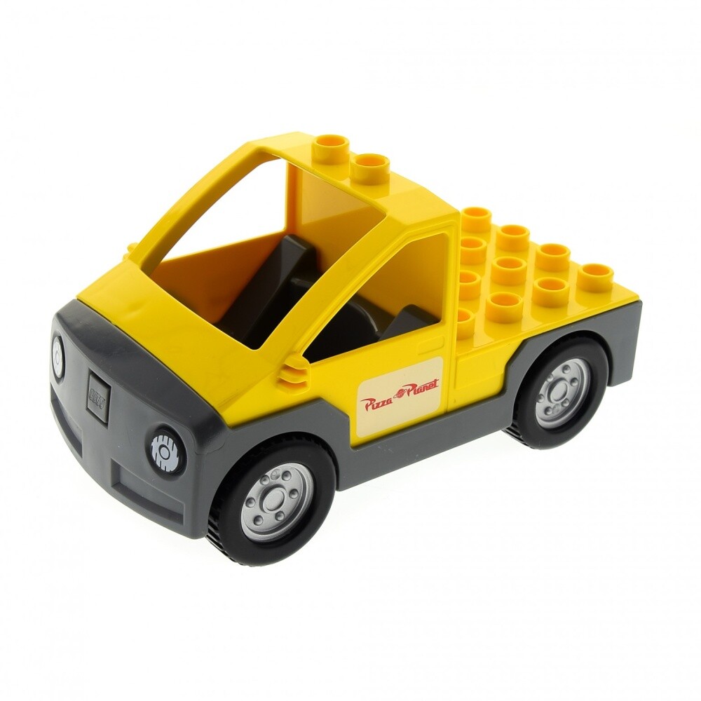 1x Lego Duplo Vehicle Yellow Toy Story Pizza Planet Transporter 47438c01pb03