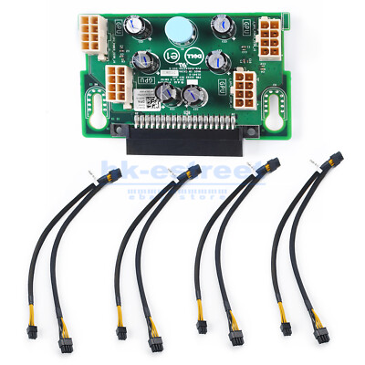 For Dell Poweredge T620 GPU Power Supply Expansion Board X7C1K + 4x Cables DRXPD