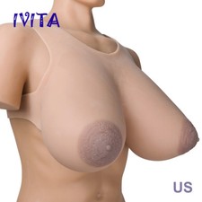Oval Nipple Silicone Breast Forms Transgender 15XL 8.3KG Vest Boobs Bra Enhancer