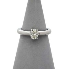 Pre-Owned Platinum Oval 0.5ct Diamond Solitaire Ring