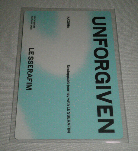 LE SSERAFIM UNFORGIVEN JAPAN 2ND SINGLE Solo KAZUHA Official Photocard - Picture 2 of 2