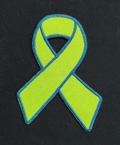 BFRB "Body-Focused Repetitive Behavior" Awareness Ribbon Applique Iron On Patch - Picture 2 of 10