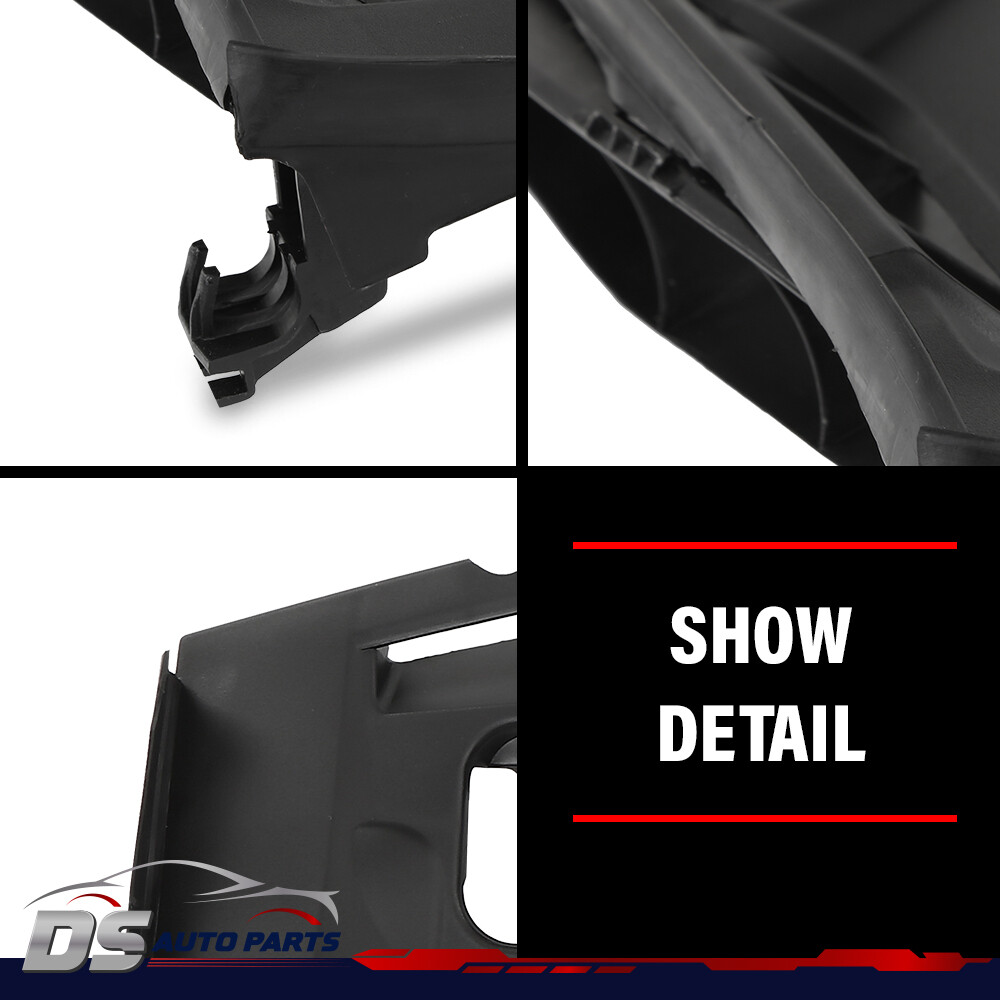 Fit For 09-15 Mercedes Benz C Upper Radiator Fan Shroud Cover Black 2045000155