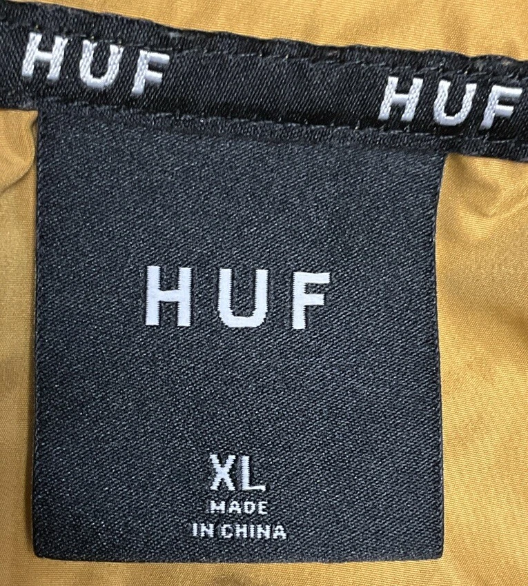 Cortavientos HUF 1/4 Cremallera Hombre Extra Grande Amarillo. 5506 Foto 3 de 3