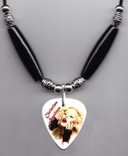 Christina Aguilera Photo Guitar Pick Necklace