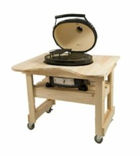 Primo Oval XL 400 Ceramic Kamado Grill With Cypress Table