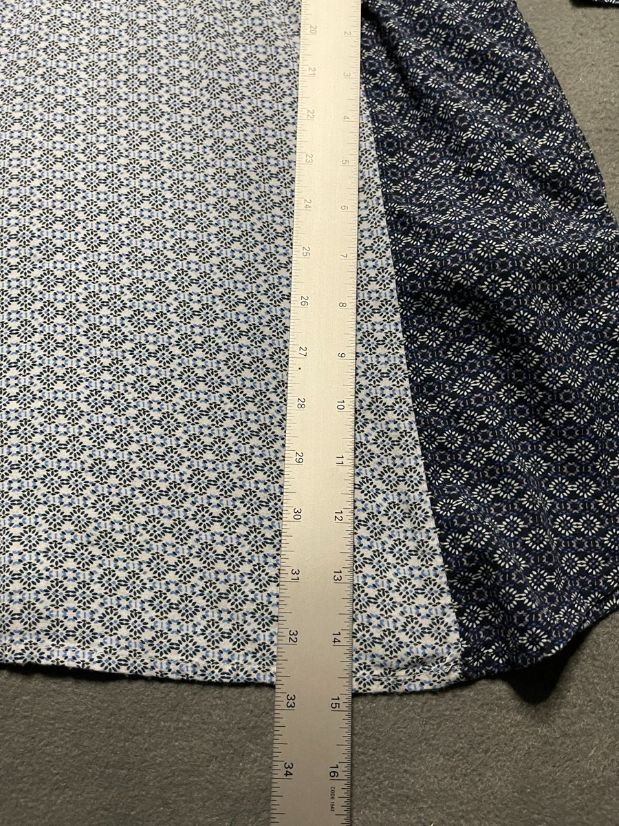 s Coldwater Creek Two Tone Patterned Tunic Drawstrings 1/4 Buttons