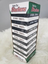 NEW Table Top Stacker Wyoming cowboys Wooden Block Stacking boardgame mancave