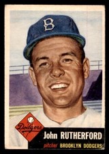 1953 Topps Baseball #137 John Rutherford GD *f1