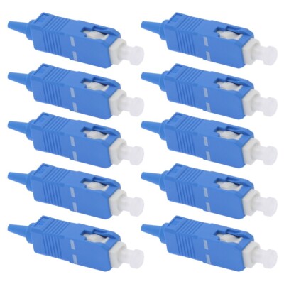 10x SC UPC Simplex Single Mode Fiber Optic Optical Connector Adapter 0 ...