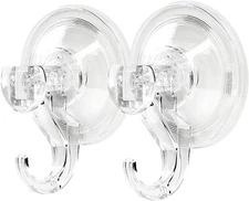 2 PCS Suction Cup Hooks Removable Heavy Duty Suction Hooks and Wreath Hanger