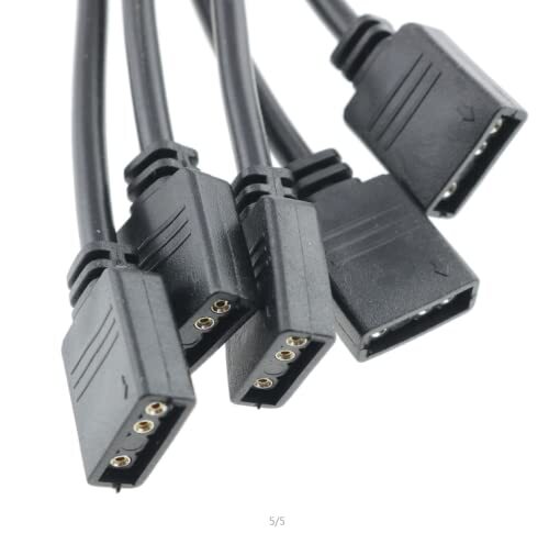 3-Pin Addressable RGB Splitter Cable 1 to 5 ARGB 3Pin Extension Cable Adapter...